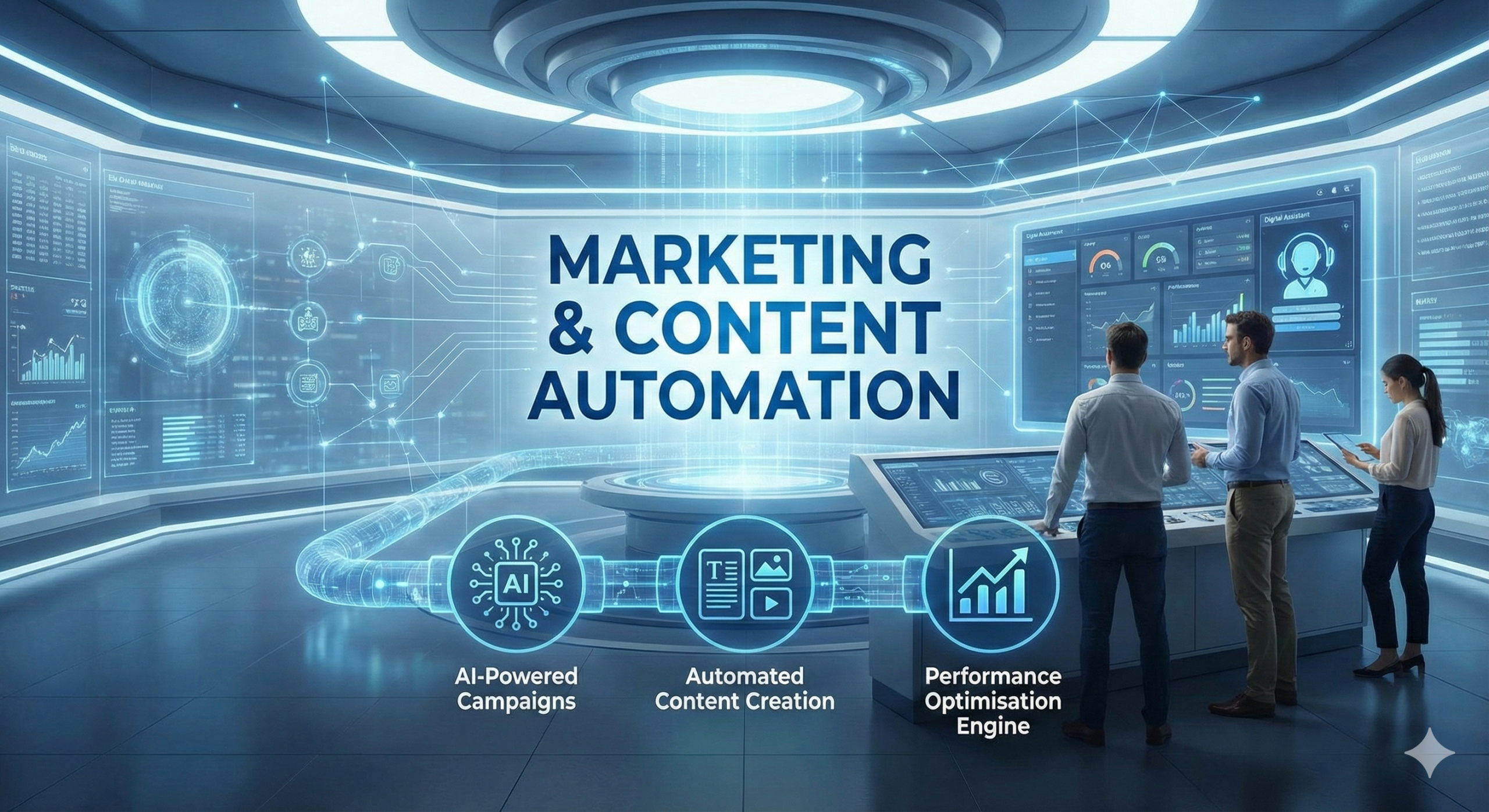 Marketing and content automation illustration