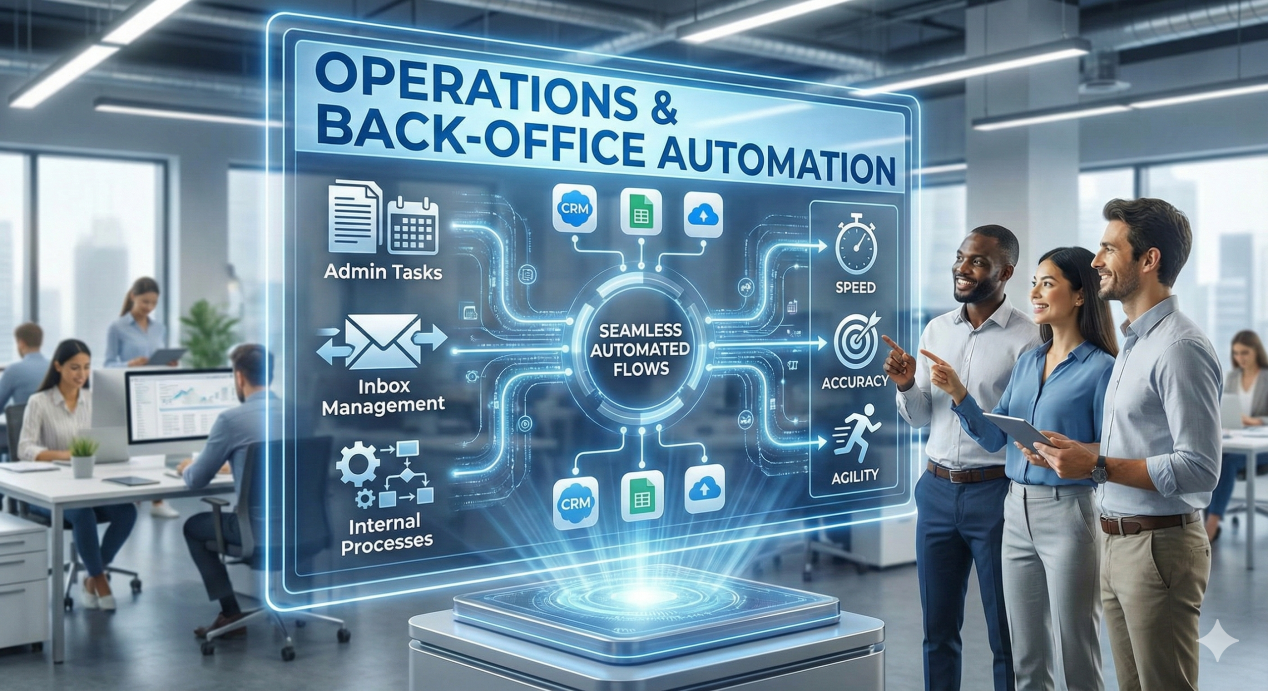 Operations and back-office automation illustration