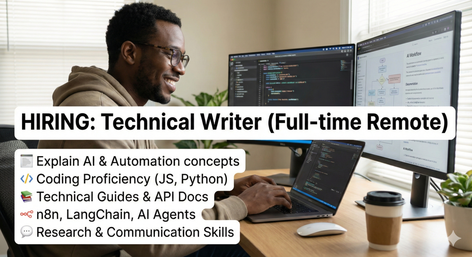 Technical writer working on AI automation content at Lotusbrains Studio