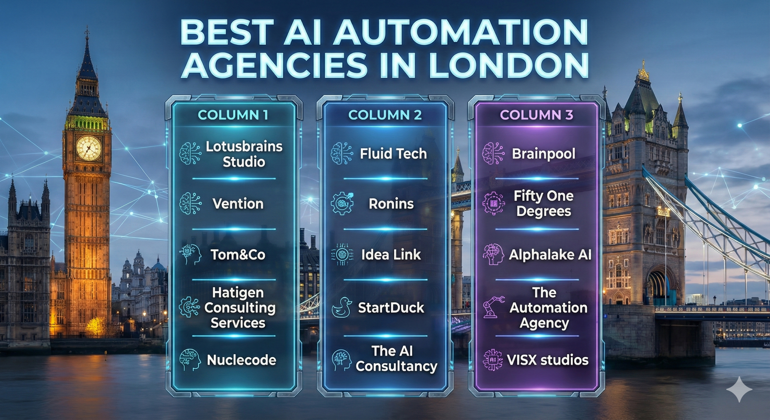 Best 15 AI Automation Agencies London