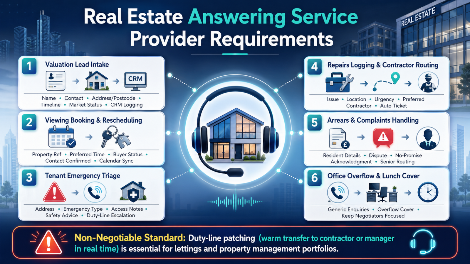 Real Estate Answering Service Provider Requirements